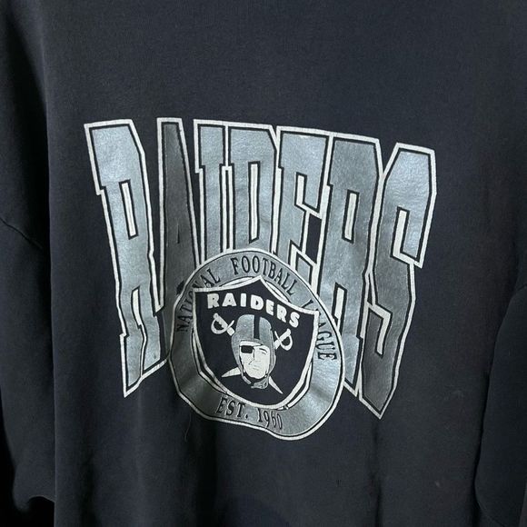 VTG Raiders Trench NFL Hoodie XL - Picture 2 of 7